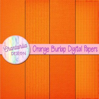 Free orange burlap digital papers