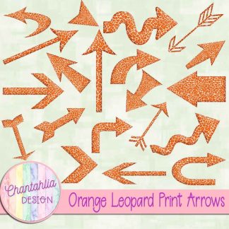 Free orange leopard print arrows