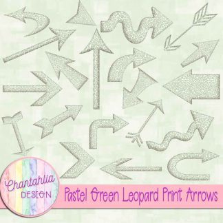 Free pastel green leopard print arrows