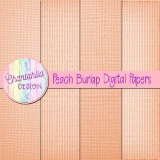 Free peach burlap digital papers