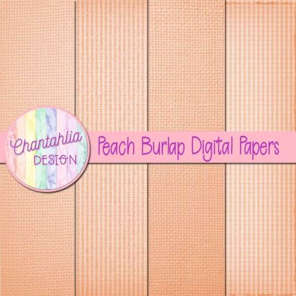 Free peach burlap digital papers