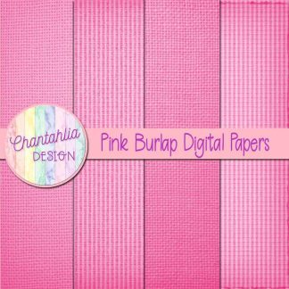 Free pink burlap digital papers