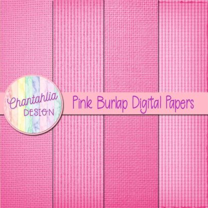 Free pink burlap digital papers