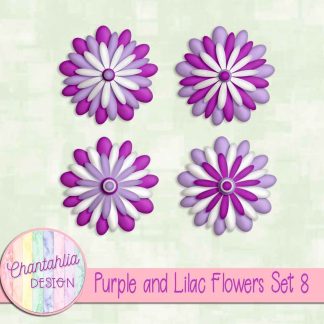 Free purple and lilac flowers set 8