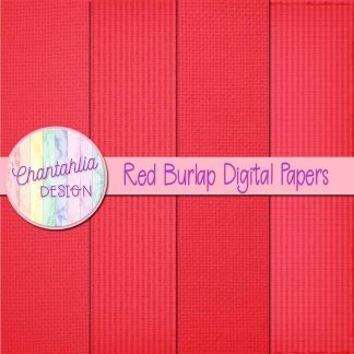 Free red burlap digital papers