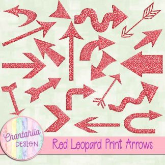 Free red leopard print arrows