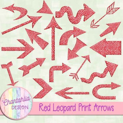 Free red leopard print arrows