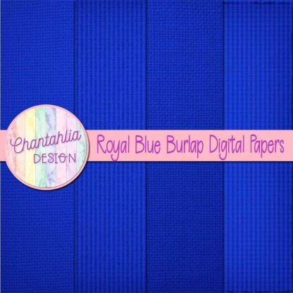 Free royal blue burlap digital papers