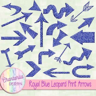 Free royal blue leopard print arrows
