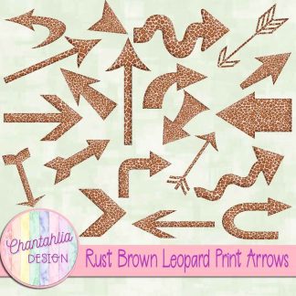 Free rust brown leopard print arrows