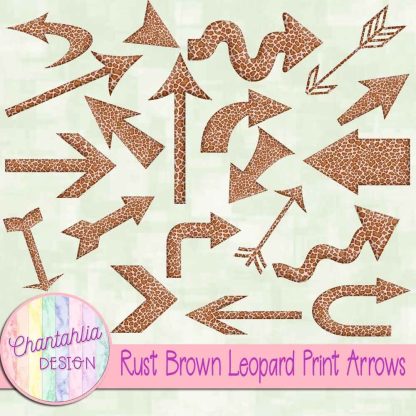 Free rust brown leopard print arrows