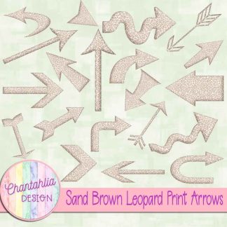 Free sand brown leopard print arrows