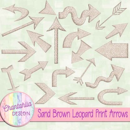 Free sand brown leopard print arrows