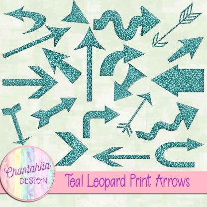 Free teal leopard print arrows
