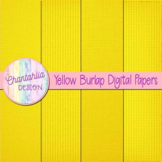 Free yellow burlap digital papers