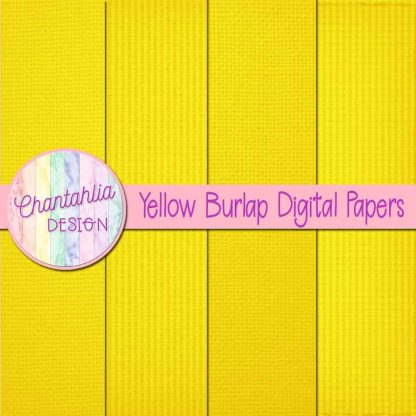 Free yellow burlap digital papers