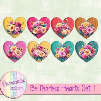 Free hearts in a Be Fearless theme