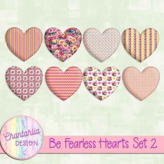 Free hearts in a Be Fearless theme
