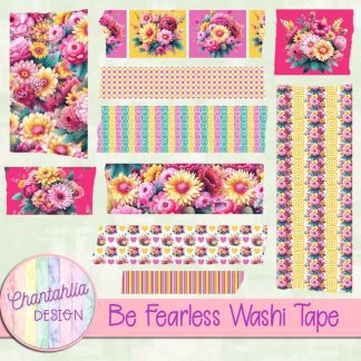 Free washi tape in a Be Fearless theme
