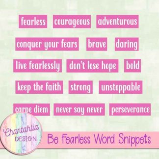 Free word snippets in a Be Fearless theme