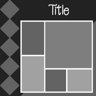 Free digital scrapbooking layout template .psd file