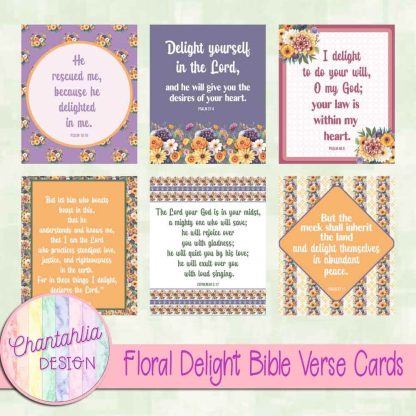 Floral Delight Bible Verse Cards