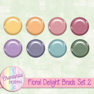Floral Delight Brads Set 2