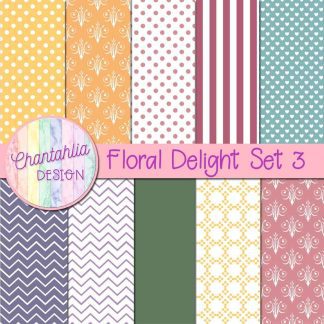 Floral Delight Digital Papers Set 3