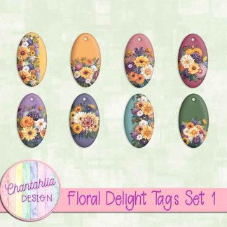Floral Delight Tags Set 1