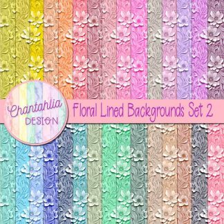 Floral Lined Backgrounds Set 2