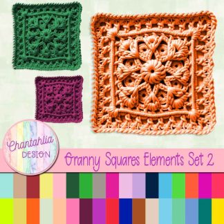 Free granny square design elements