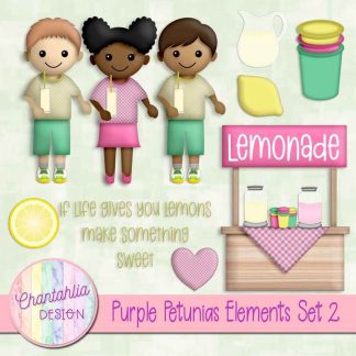 Free design elements in a Lemonade Stand theme
