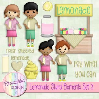 Free design elements in a Lemonade Stand theme