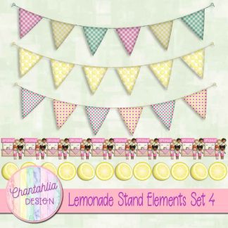 Free design elements in a Lemonade Stand theme
