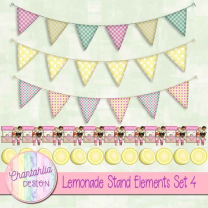 Free design elements in a Lemonade Stand theme