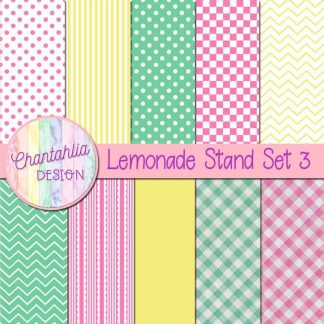 Free digital papers in a Lemonade Stand theme