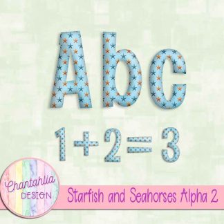Free alpha in a Starfish and Seahorses theme