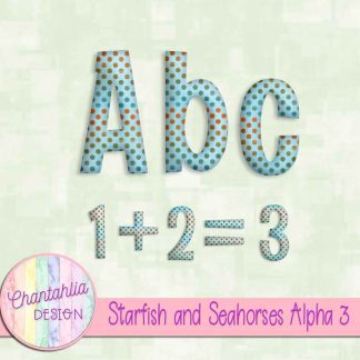 Free alpha in a Starfish and Seahorses theme