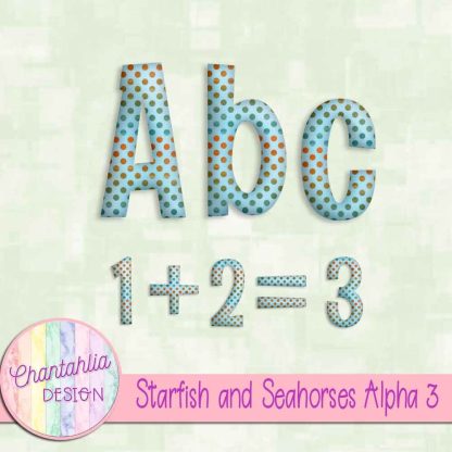 Free alpha in a Starfish and Seahorses theme