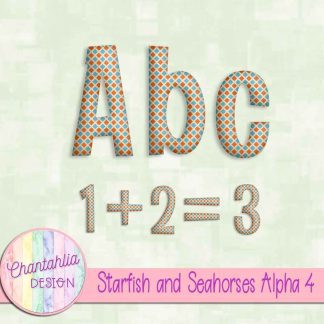 Free alpha in a Starfish and Seahorses theme