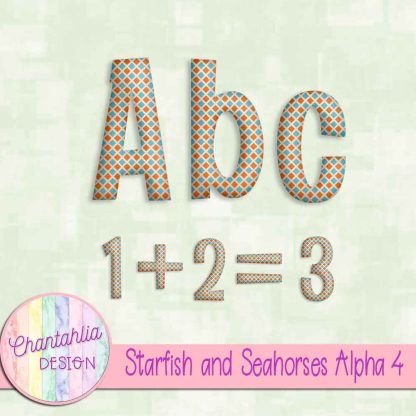 Free alpha in a Starfish and Seahorses theme