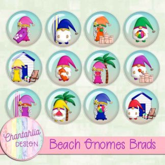 Free brads in a Beach Gnomes theme.