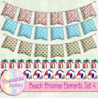 Free design elements in a Beach Gnomes theme
