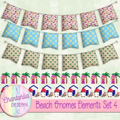 Free design elements in a Beach Gnomes theme