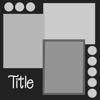 Digital Scrapbook Layout Template 387