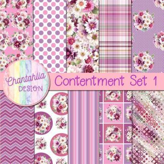 Free digital papers in a Contentment theme