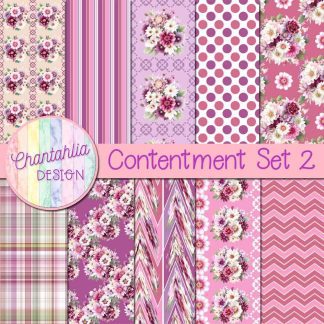 Free digital papers in a Contentment theme