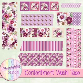Free washi tape in a Contentment theme