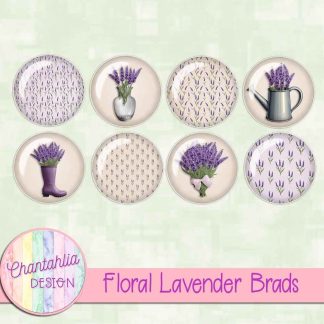 Free brads in a Floral Lavender theme