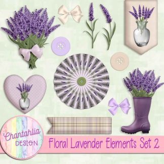 Free design elements in a Floral Lavender theme